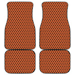 Orange Halloween Pattern Print Front and Back Car Floor Mats
