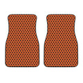 Orange Halloween Pattern Print Front Car Floor Mats