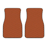 Orange Halloween Pattern Print Front Car Floor Mats
