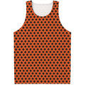 Orange Halloween Pattern Print Men's Tank Top