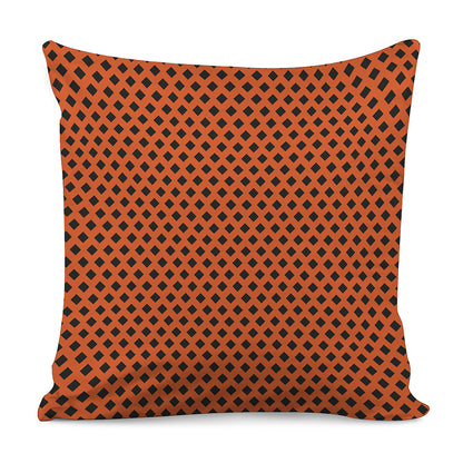 Orange Halloween Pattern Print Pillow Cover