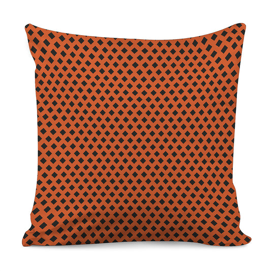 Orange Halloween Pattern Print Pillow Cover