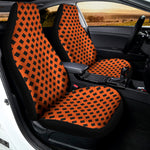 Orange Halloween Pattern Print Universal Fit Car Seat Covers