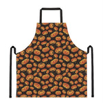 Orange Halloween Pumpkin Pattern Print Apron