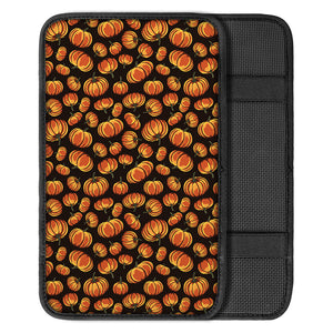 Orange Halloween Pumpkin Pattern Print Car Center Console Cover