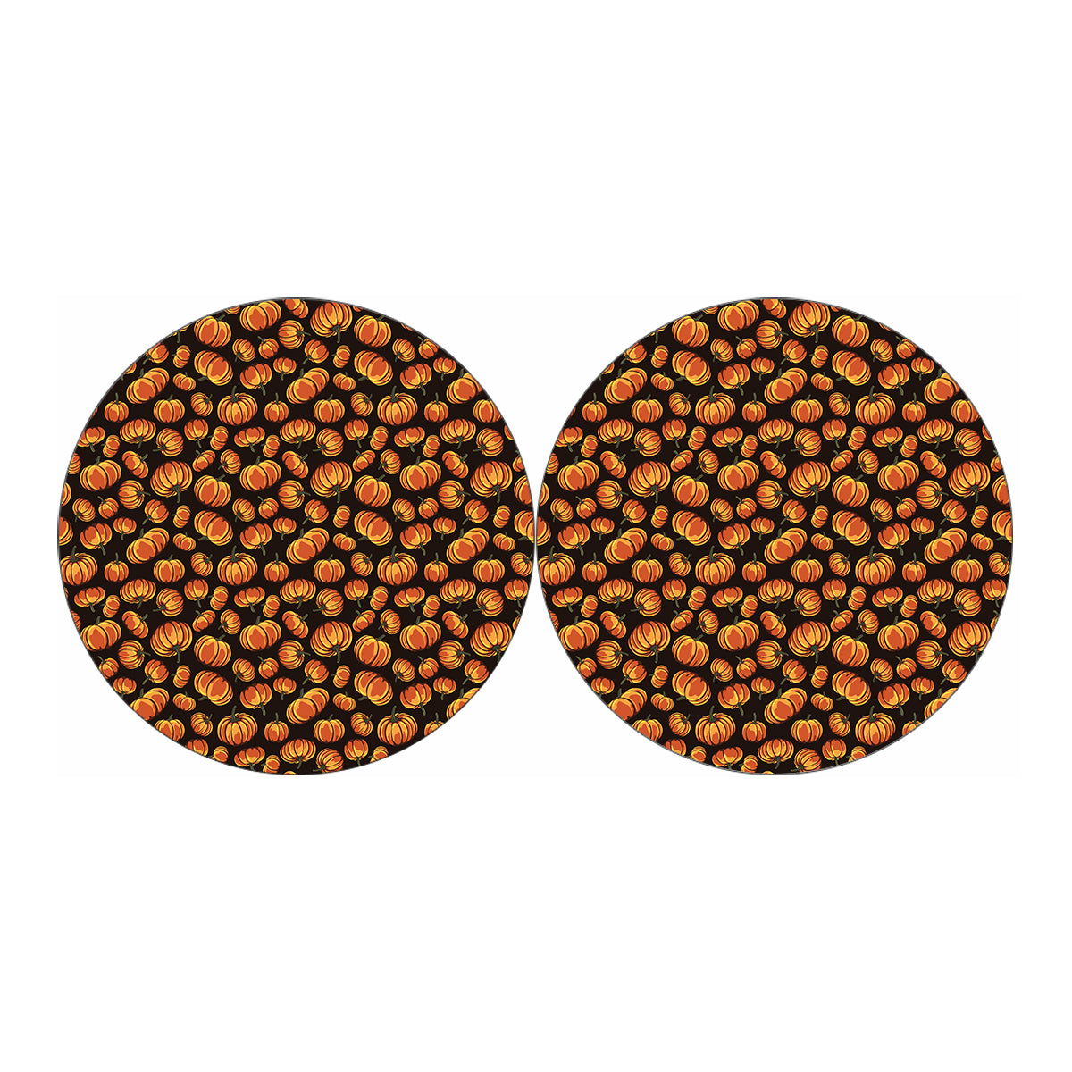 Orange Halloween Pumpkin Pattern Print Car Coasters