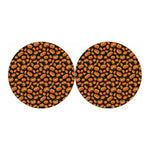Orange Halloween Pumpkin Pattern Print Car Coasters