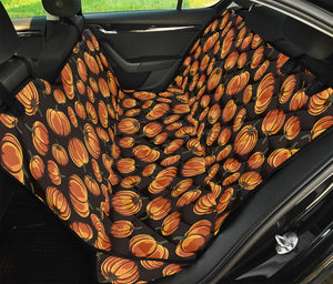 Orange Halloween Pumpkin Pattern Print Pet Car Back Seat Cover