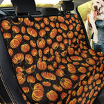 Orange Halloween Pumpkin Pattern Print Pet Car Back Seat Cover