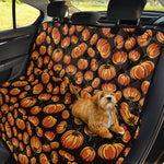 Orange Halloween Pumpkin Pattern Print Pet Car Back Seat Cover