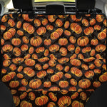 Orange Halloween Pumpkin Pattern Print Pet Car Back Seat Cover