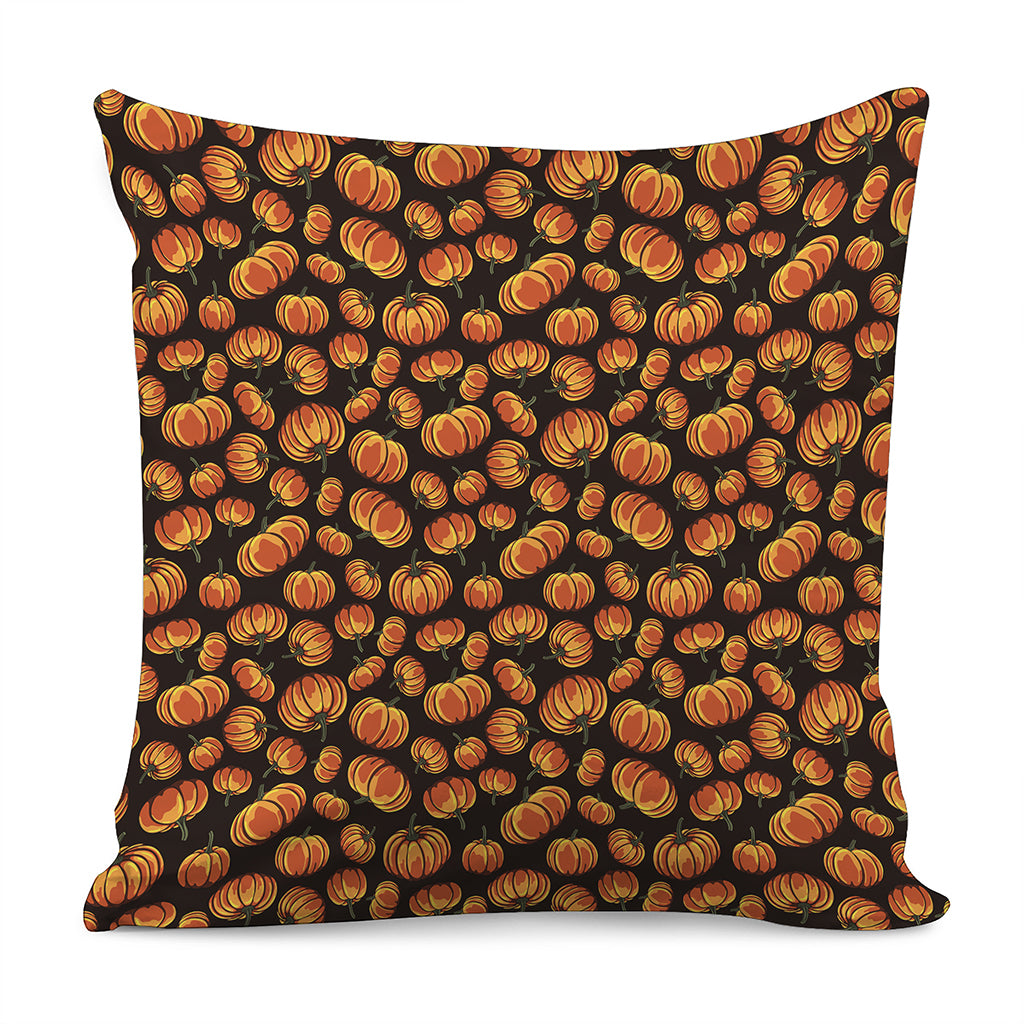 Orange Halloween Pumpkin Pattern Print Pillow Cover