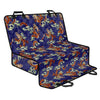 Orange Japanese Dragon Pattern Print Pet Car Back Seat Cover