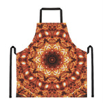 Orange Kaleidoscope Print Apron
