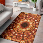 Orange Kaleidoscope Print Area Rug