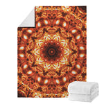 Orange Kaleidoscope Print Blanket