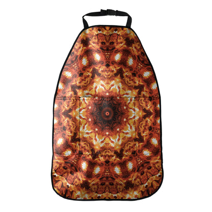 Orange Kaleidoscope Print Car Seat Organizers
