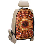 Orange Kaleidoscope Print Car Seat Organizers