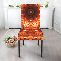Orange Kaleidoscope Print Dining Chair Slipcover