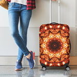 Orange Kaleidoscope Print Luggage Cover