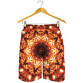Orange Kaleidoscope Print Men's Shorts