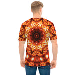 Orange Kaleidoscope Print Men's T-Shirt