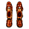 Orange Kaleidoscope Print Muay Thai Shin Guards