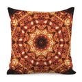 Orange Kaleidoscope Print Pillow Cover
