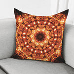 Orange Kaleidoscope Print Pillow Cover