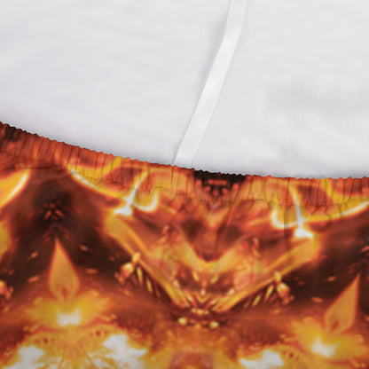 Orange Kaleidoscope Print Sofa Cover