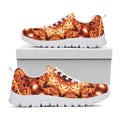 Orange Kaleidoscope Print White Running Shoes