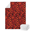 Orange Leopard Print Blanket