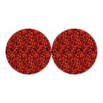 Orange Leopard Print Car Coasters