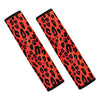 Orange Leopard Print Car Seat Belt Covers