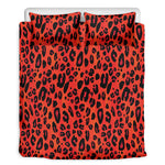 Orange Leopard Print Duvet Cover Bedding Set