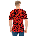 Orange Leopard Print Men's T-Shirt