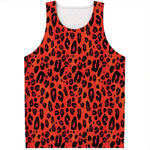 Orange Leopard Print Men's Tank Top