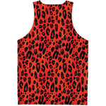 Orange Leopard Print Men's Tank Top