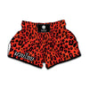 Orange Leopard Print Muay Thai Boxing Shorts