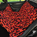 Orange Leopard Print Pet Car Back Seat Cover