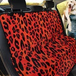 Orange Leopard Print Pet Car Back Seat Cover