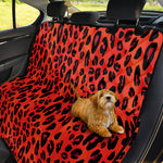 Orange Leopard Print Pet Car Back Seat Cover