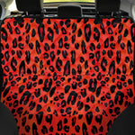 Orange Leopard Print Pet Car Back Seat Cover