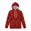 Orange Leopard Print Pullover Hoodie