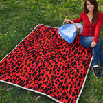 Orange Leopard Print Quilt