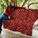 Orange Leopard Print Quilt