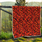 Orange Leopard Print Quilt