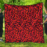 Orange Leopard Print Quilt