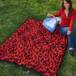 Orange Leopard Print Quilt