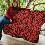 Orange Leopard Print Quilt